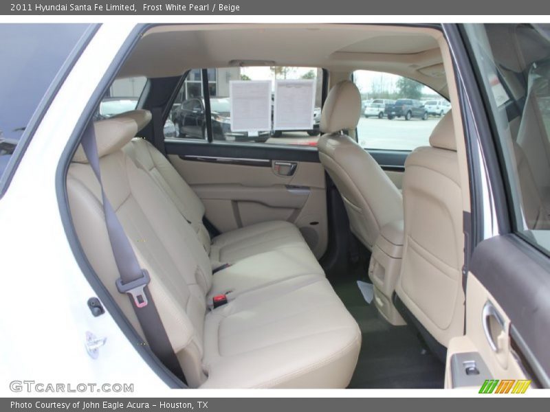 Frost White Pearl / Beige 2011 Hyundai Santa Fe Limited