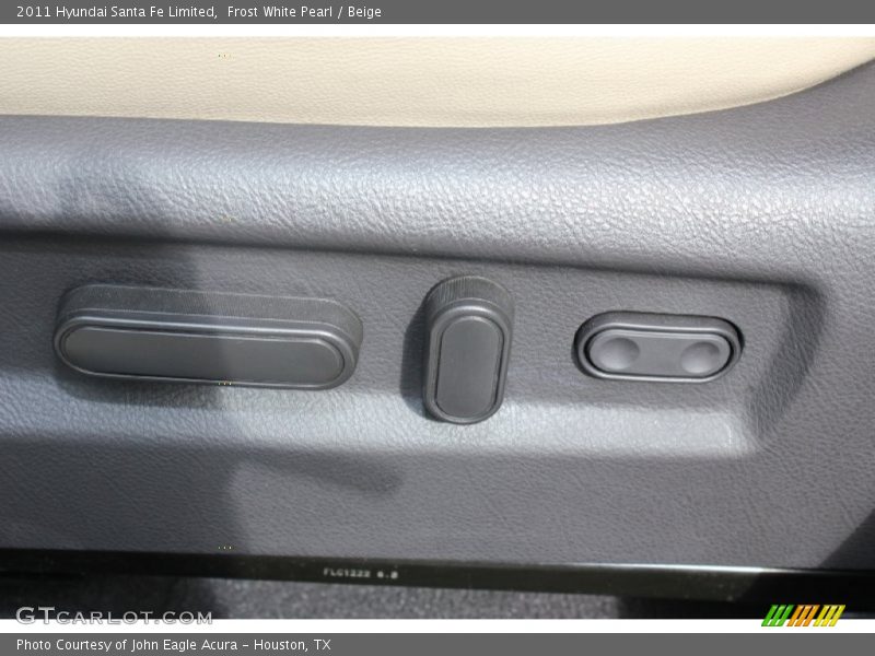 Frost White Pearl / Beige 2011 Hyundai Santa Fe Limited