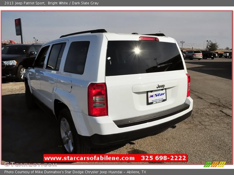 Bright White / Dark Slate Gray 2013 Jeep Patriot Sport