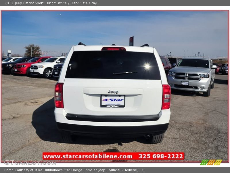 Bright White / Dark Slate Gray 2013 Jeep Patriot Sport