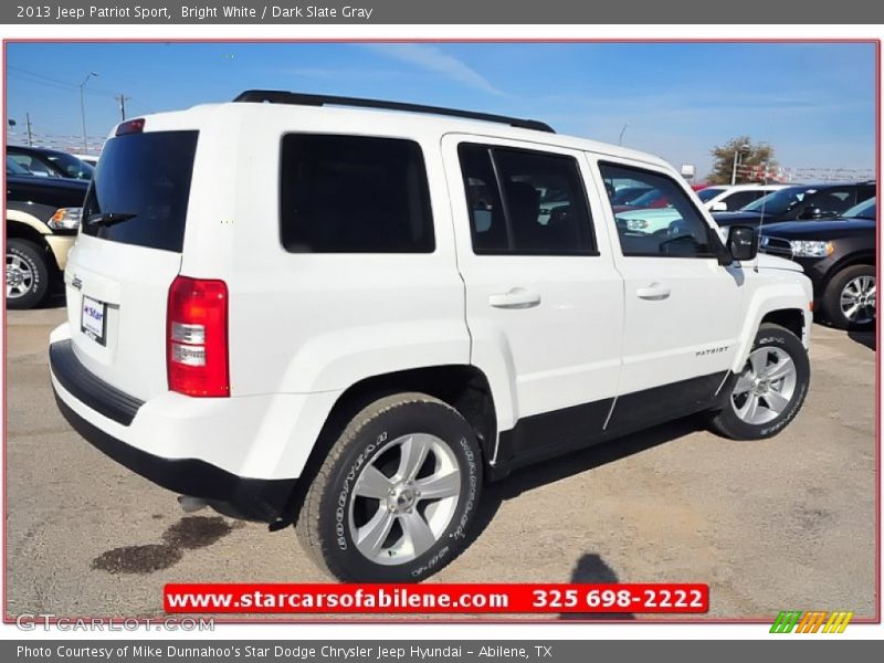 Bright White / Dark Slate Gray 2013 Jeep Patriot Sport