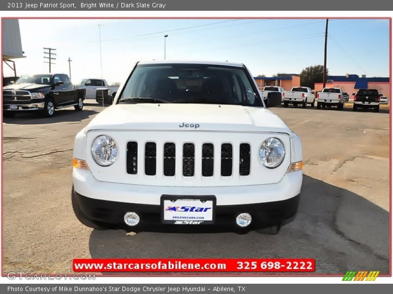 Bright White / Dark Slate Gray 2013 Jeep Patriot Sport