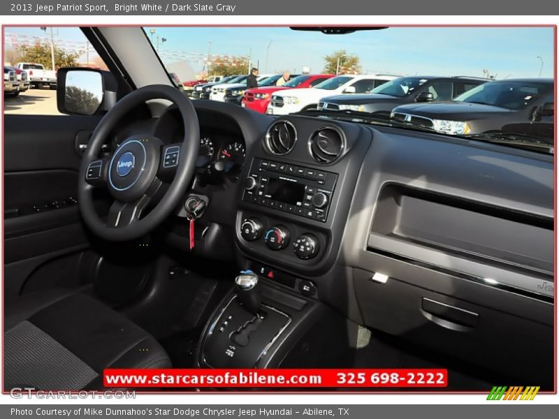 Bright White / Dark Slate Gray 2013 Jeep Patriot Sport