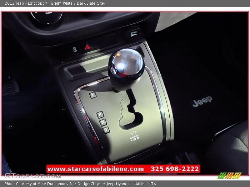 Bright White / Dark Slate Gray 2013 Jeep Patriot Sport