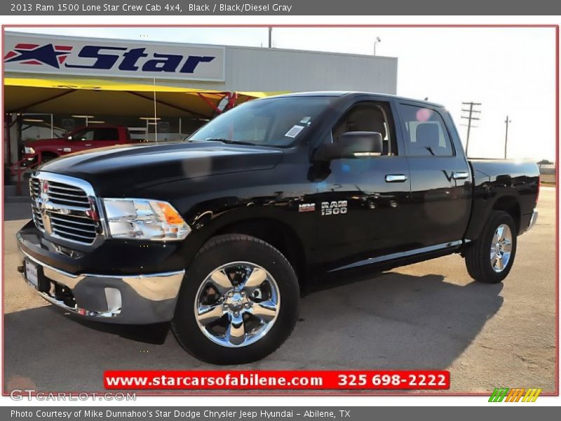 Black / Black/Diesel Gray 2013 Ram 1500 Lone Star Crew Cab 4x4