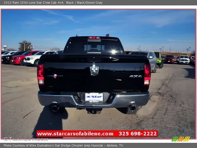 Black / Black/Diesel Gray 2013 Ram 1500 Lone Star Crew Cab 4x4