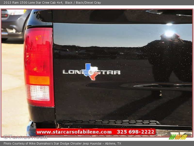 Black / Black/Diesel Gray 2013 Ram 1500 Lone Star Crew Cab 4x4