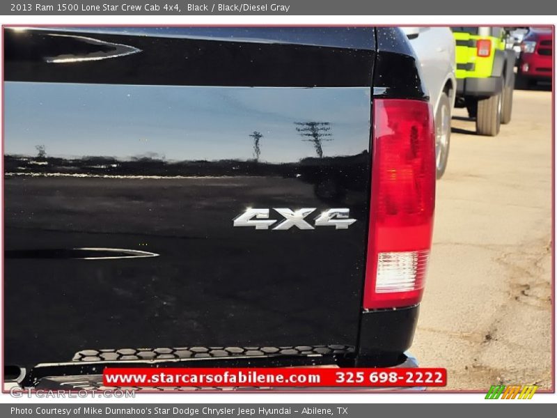 Black / Black/Diesel Gray 2013 Ram 1500 Lone Star Crew Cab 4x4