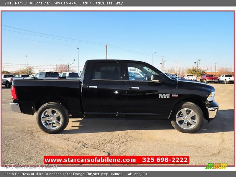 Black / Black/Diesel Gray 2013 Ram 1500 Lone Star Crew Cab 4x4