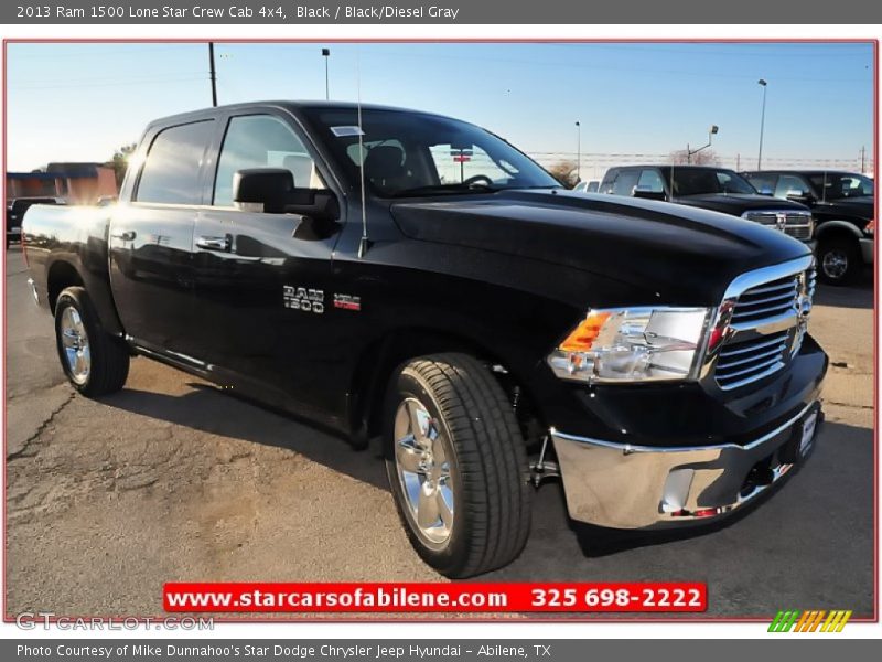 Black / Black/Diesel Gray 2013 Ram 1500 Lone Star Crew Cab 4x4