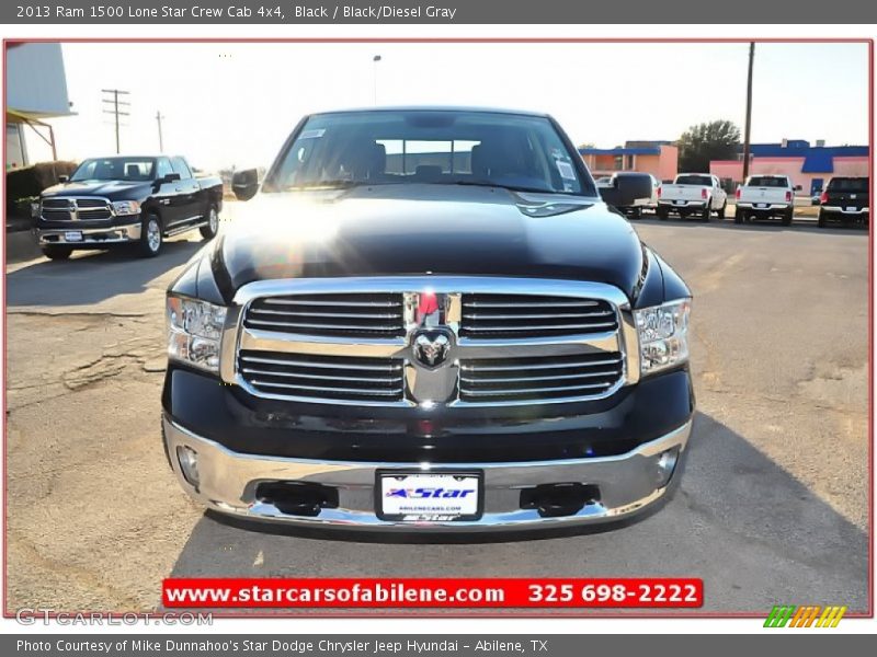 Black / Black/Diesel Gray 2013 Ram 1500 Lone Star Crew Cab 4x4