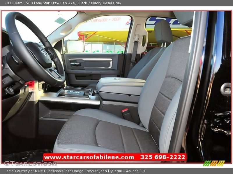 Black / Black/Diesel Gray 2013 Ram 1500 Lone Star Crew Cab 4x4