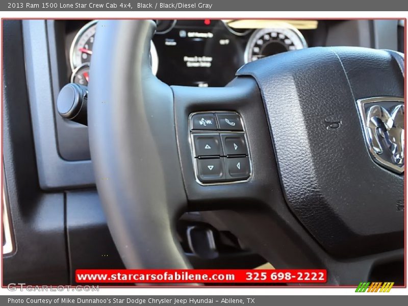 Black / Black/Diesel Gray 2013 Ram 1500 Lone Star Crew Cab 4x4