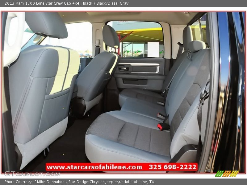 Black / Black/Diesel Gray 2013 Ram 1500 Lone Star Crew Cab 4x4