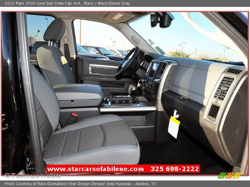 Black / Black/Diesel Gray 2013 Ram 1500 Lone Star Crew Cab 4x4