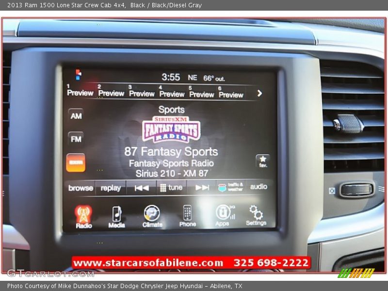 Black / Black/Diesel Gray 2013 Ram 1500 Lone Star Crew Cab 4x4