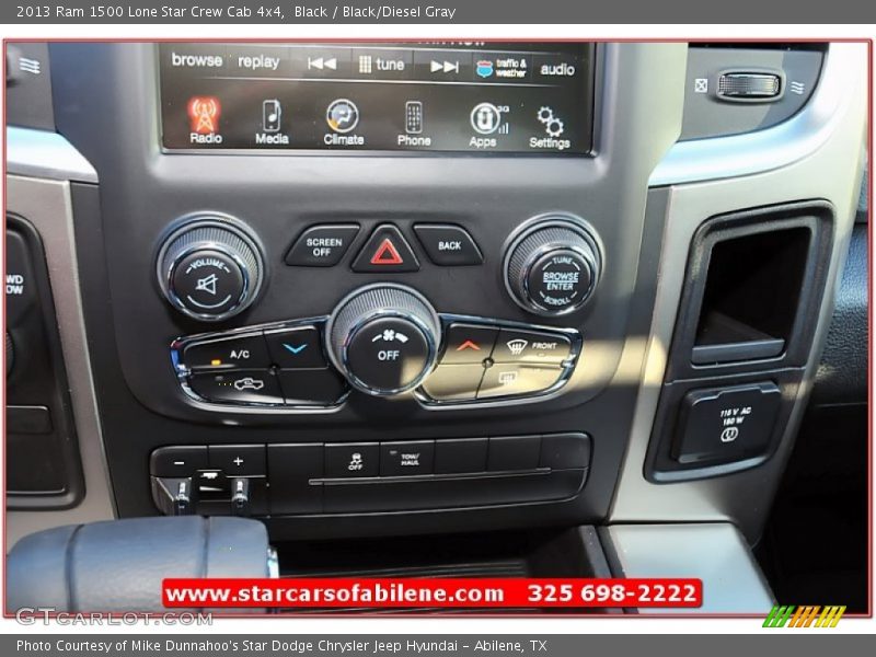 Black / Black/Diesel Gray 2013 Ram 1500 Lone Star Crew Cab 4x4