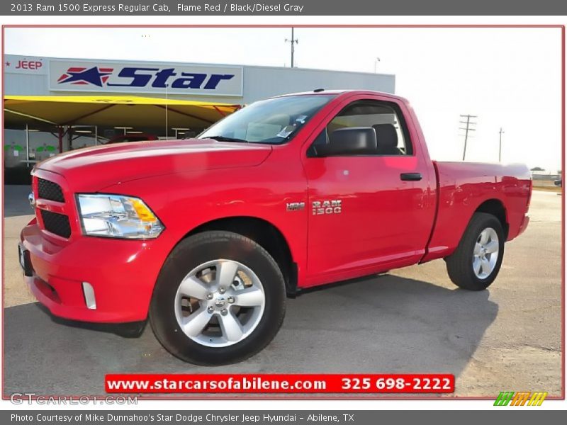 Flame Red / Black/Diesel Gray 2013 Ram 1500 Express Regular Cab