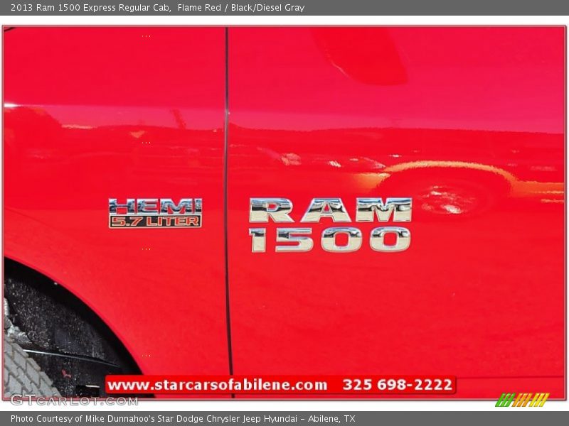 Flame Red / Black/Diesel Gray 2013 Ram 1500 Express Regular Cab