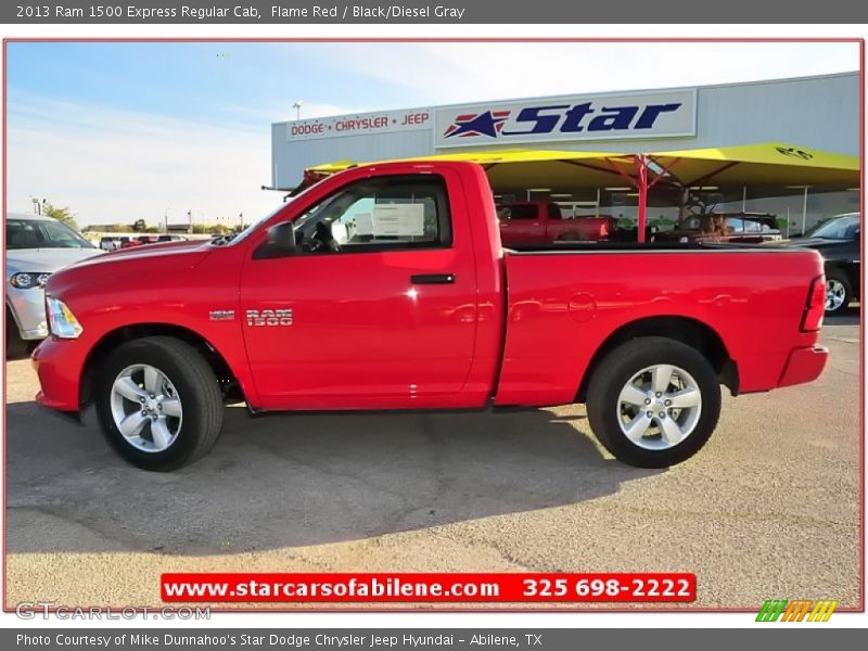 Flame Red / Black/Diesel Gray 2013 Ram 1500 Express Regular Cab