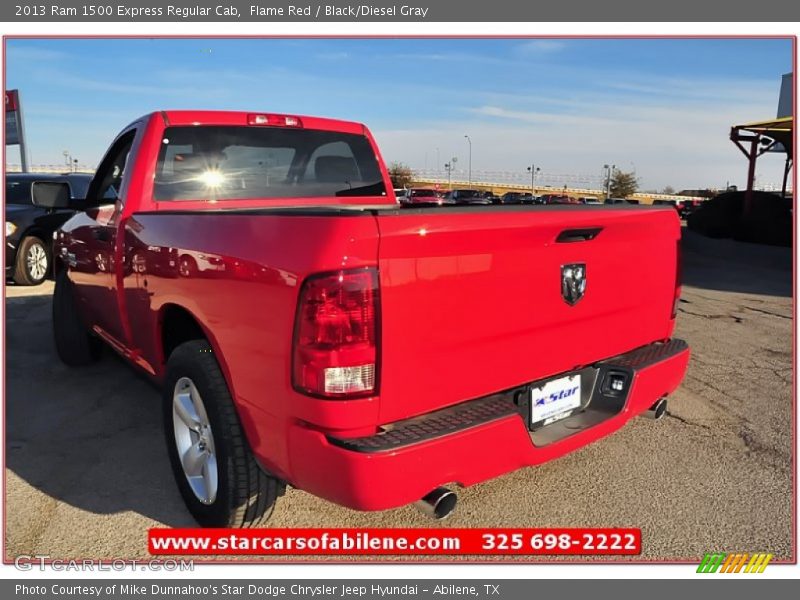 Flame Red / Black/Diesel Gray 2013 Ram 1500 Express Regular Cab