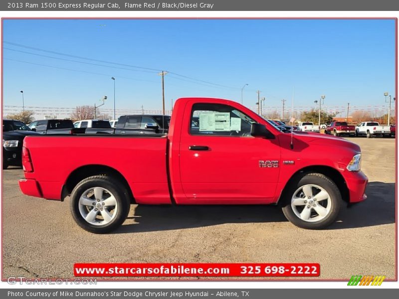 Flame Red / Black/Diesel Gray 2013 Ram 1500 Express Regular Cab
