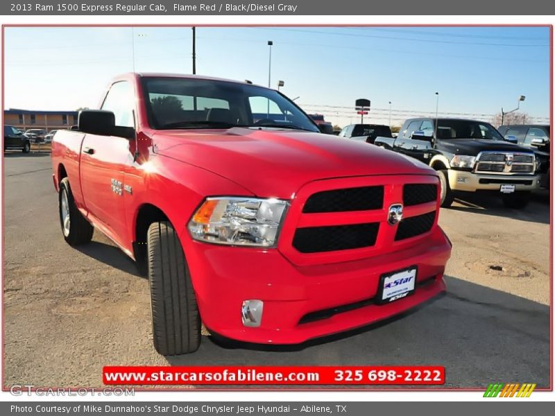 Flame Red / Black/Diesel Gray 2013 Ram 1500 Express Regular Cab