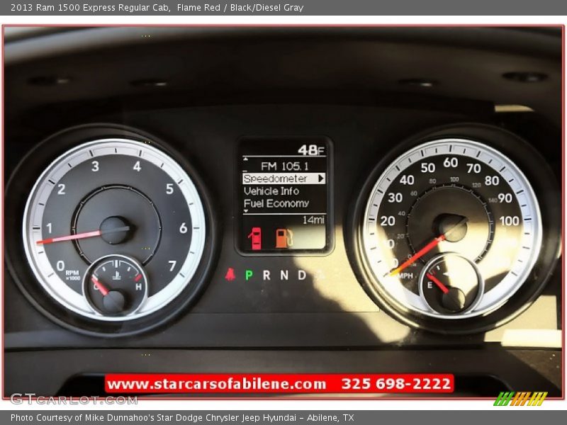 Flame Red / Black/Diesel Gray 2013 Ram 1500 Express Regular Cab