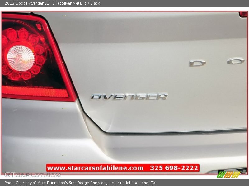 Billet Silver Metallic / Black 2013 Dodge Avenger SE