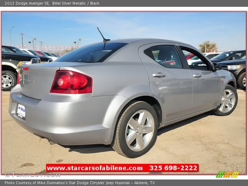 Billet Silver Metallic / Black 2013 Dodge Avenger SE