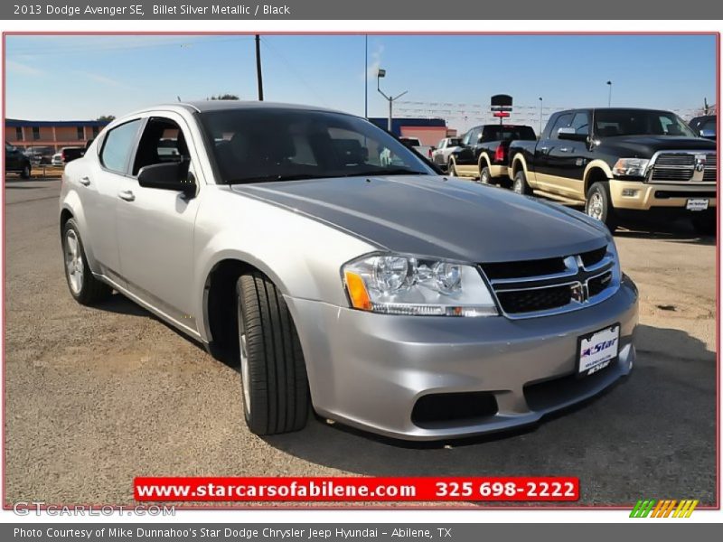 Billet Silver Metallic / Black 2013 Dodge Avenger SE
