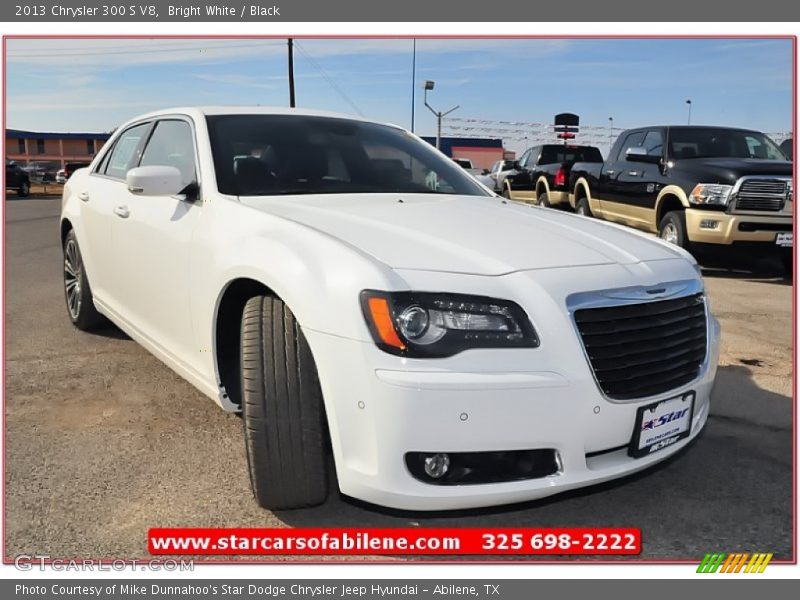 Bright White / Black 2013 Chrysler 300 S V8