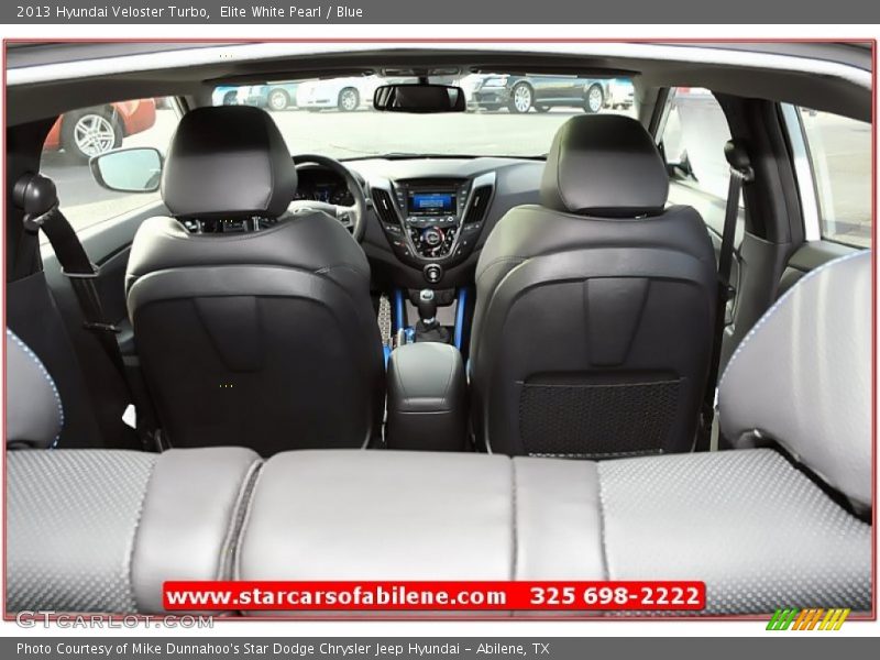 Elite White Pearl / Blue 2013 Hyundai Veloster Turbo