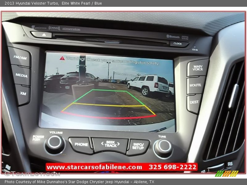 Elite White Pearl / Blue 2013 Hyundai Veloster Turbo