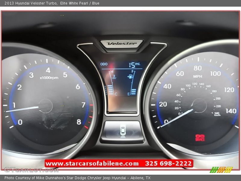 Elite White Pearl / Blue 2013 Hyundai Veloster Turbo