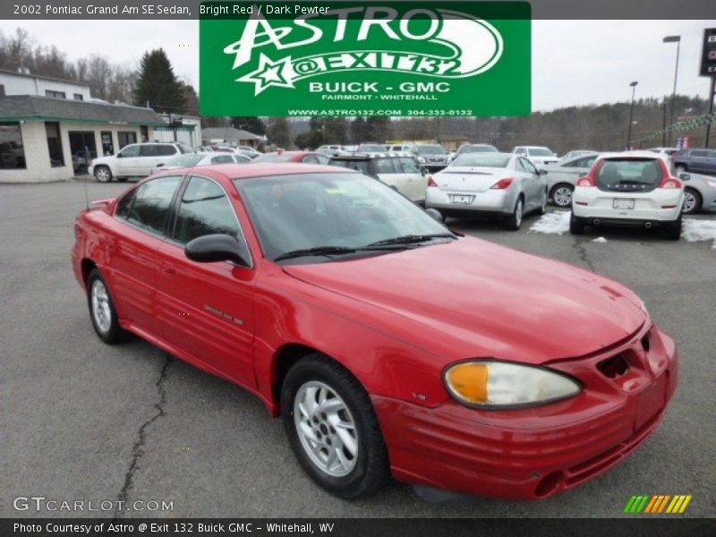 Bright Red / Dark Pewter 2002 Pontiac Grand Am SE Sedan