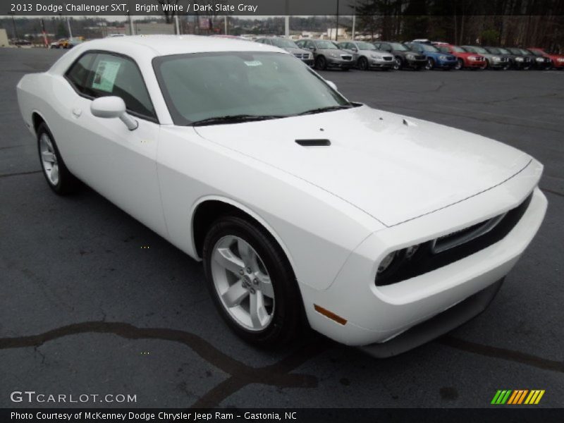 Bright White / Dark Slate Gray 2013 Dodge Challenger SXT