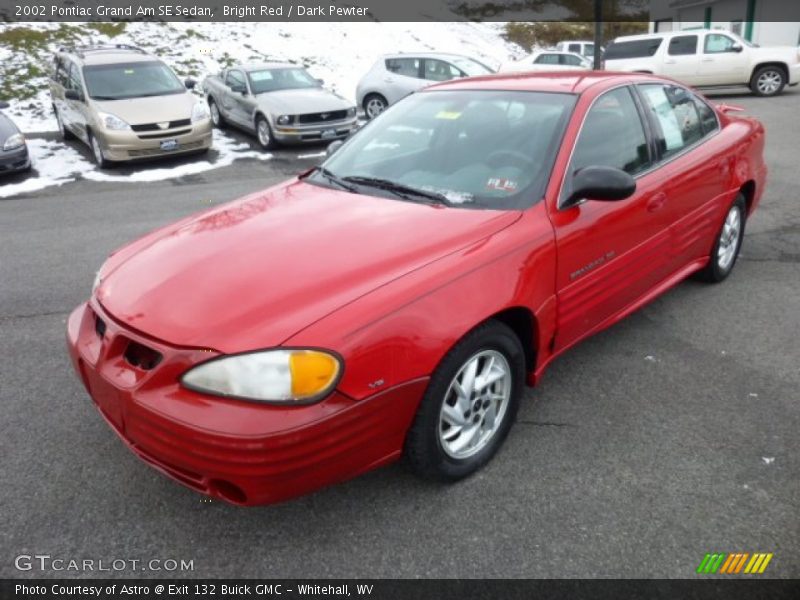 Bright Red / Dark Pewter 2002 Pontiac Grand Am SE Sedan