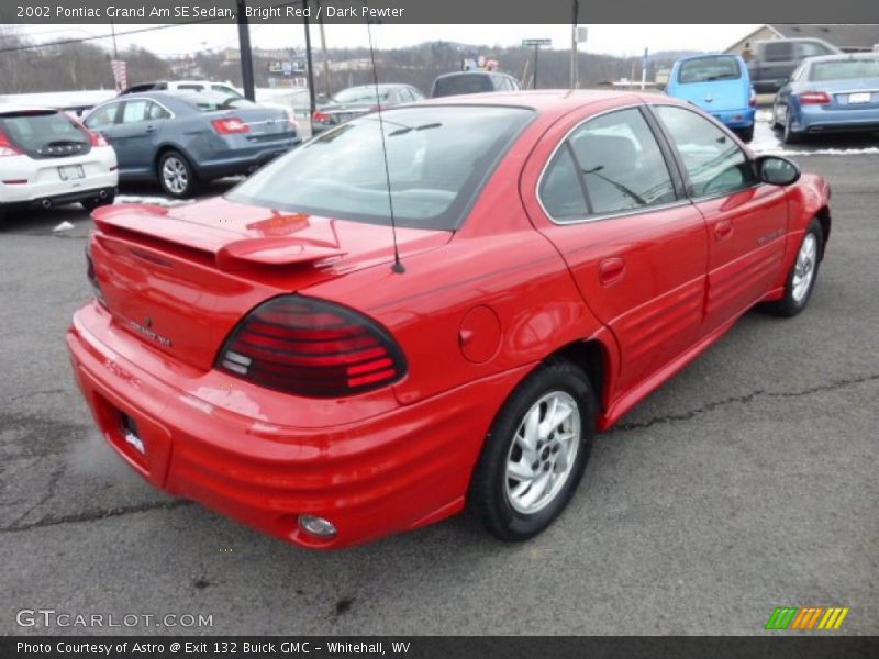 Bright Red / Dark Pewter 2002 Pontiac Grand Am SE Sedan