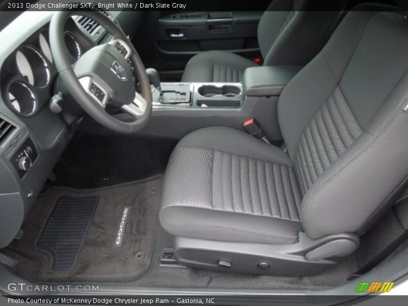 Bright White / Dark Slate Gray 2013 Dodge Challenger SXT