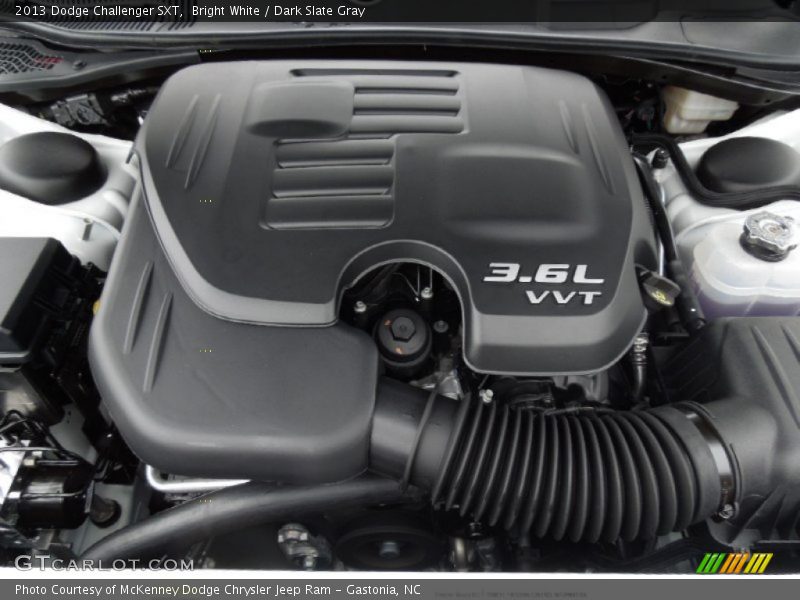 Bright White / Dark Slate Gray 2013 Dodge Challenger SXT