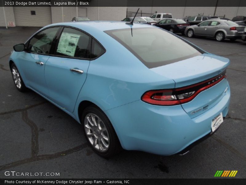 Laguna Blue / Black 2013 Dodge Dart Limited