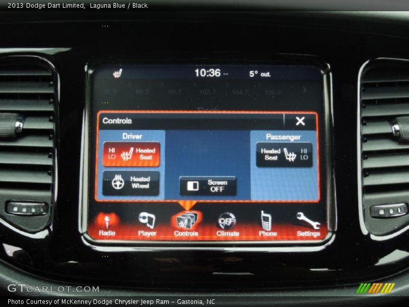 Laguna Blue / Black 2013 Dodge Dart Limited