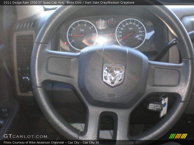 White Gold / Dark Slate Gray/Medium Graystone 2011 Dodge Ram 1500 ST Quad Cab 4x4