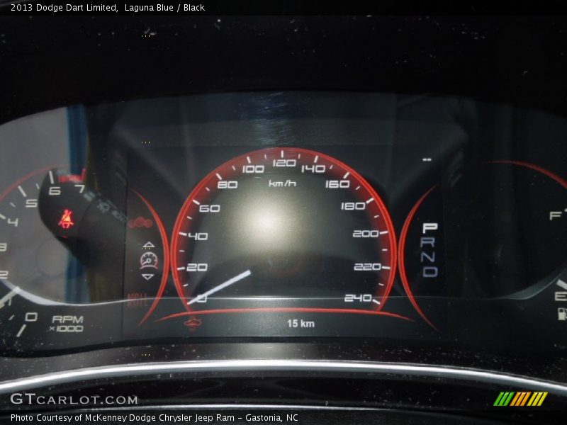 Laguna Blue / Black 2013 Dodge Dart Limited