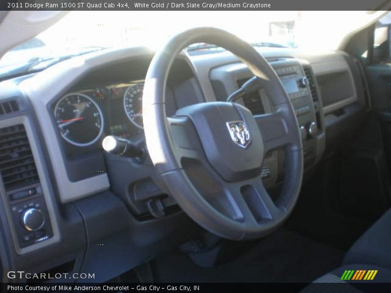 White Gold / Dark Slate Gray/Medium Graystone 2011 Dodge Ram 1500 ST Quad Cab 4x4