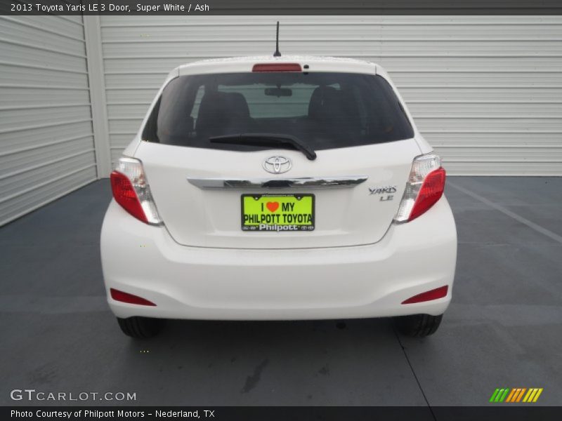 Super White / Ash 2013 Toyota Yaris LE 3 Door