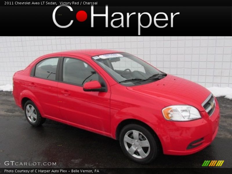 Victory Red / Charcoal 2011 Chevrolet Aveo LT Sedan