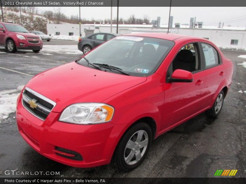 Victory Red / Charcoal 2011 Chevrolet Aveo LT Sedan