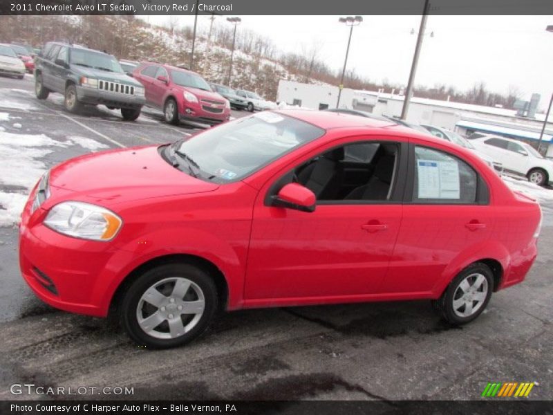 Victory Red / Charcoal 2011 Chevrolet Aveo LT Sedan